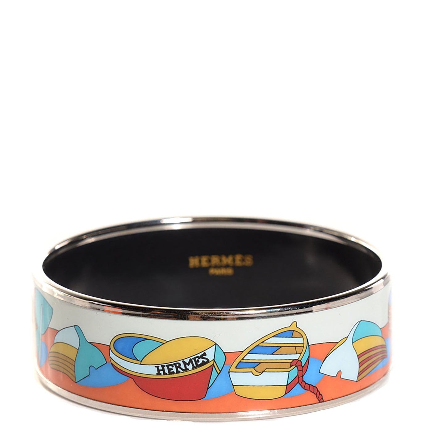 Enamel Printed Boats Wide Bracelet 62