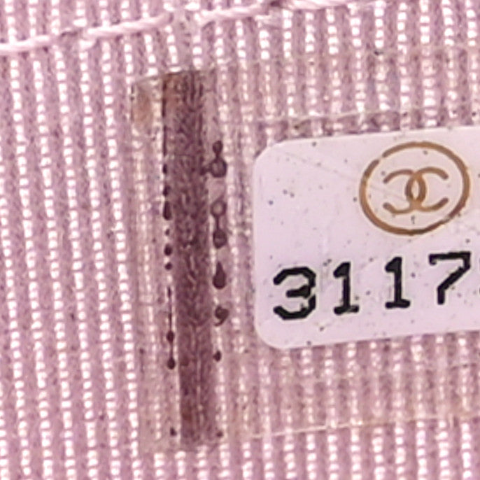 Caviar Quilted Mini Vanity Case With Chain Light Pink