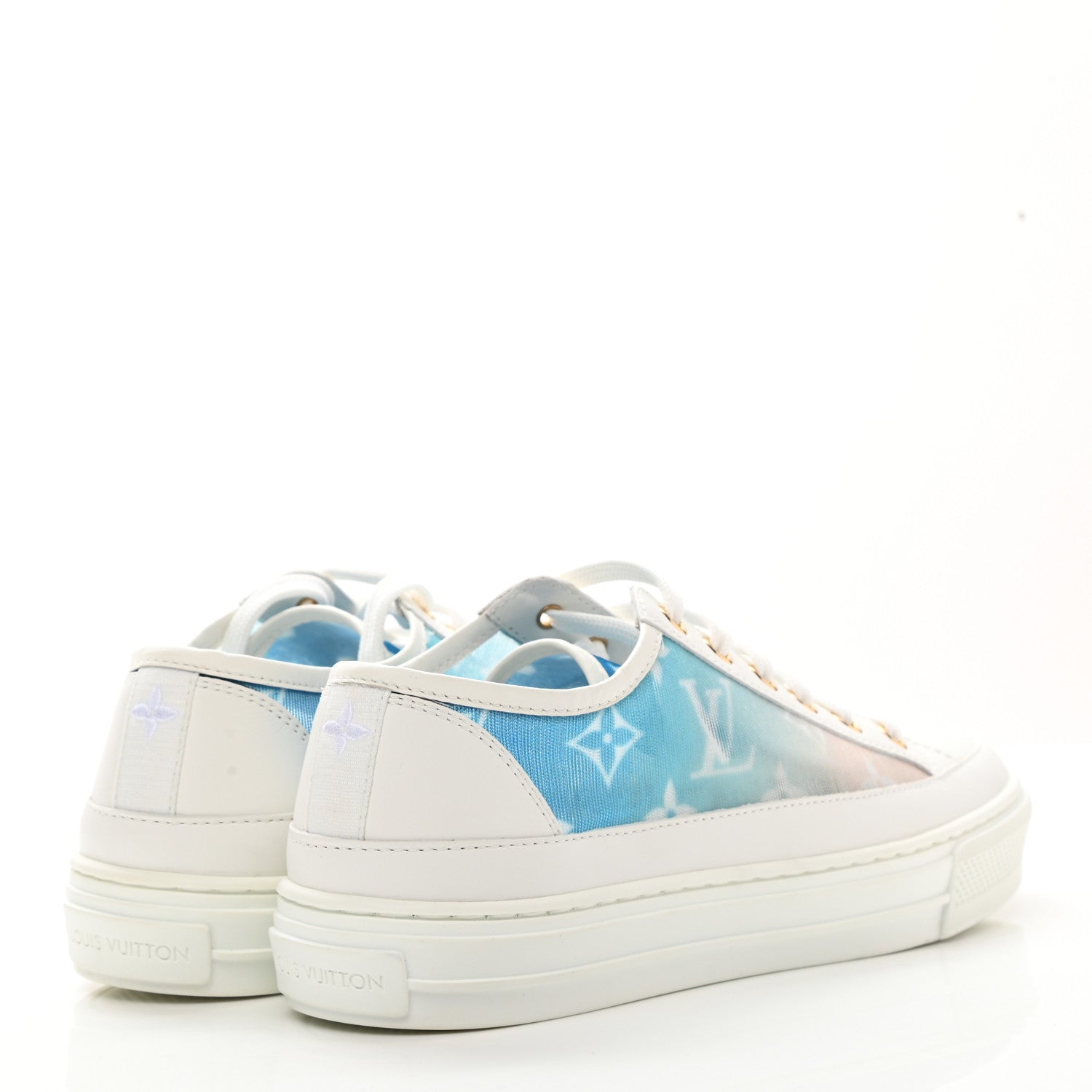 Louis Vuitton Technical Fabric Calfskin Monogram Stellar Sneakers 36 Blue 4 of 8