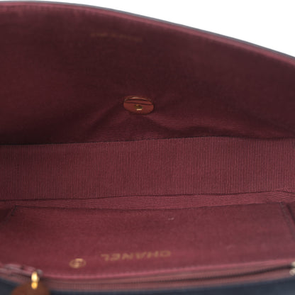 Chanel Lambskin Ribbon Quilted Small Single Flap Navy 5 of 12