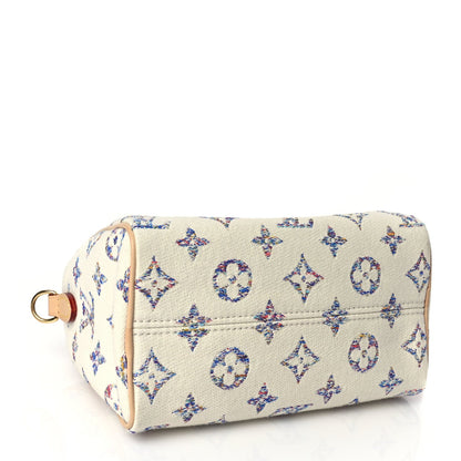 Louis Vuitton Monogram Jacquard Fabric Speedy Bandouliere 20 Multicolor Beige 3 of 8