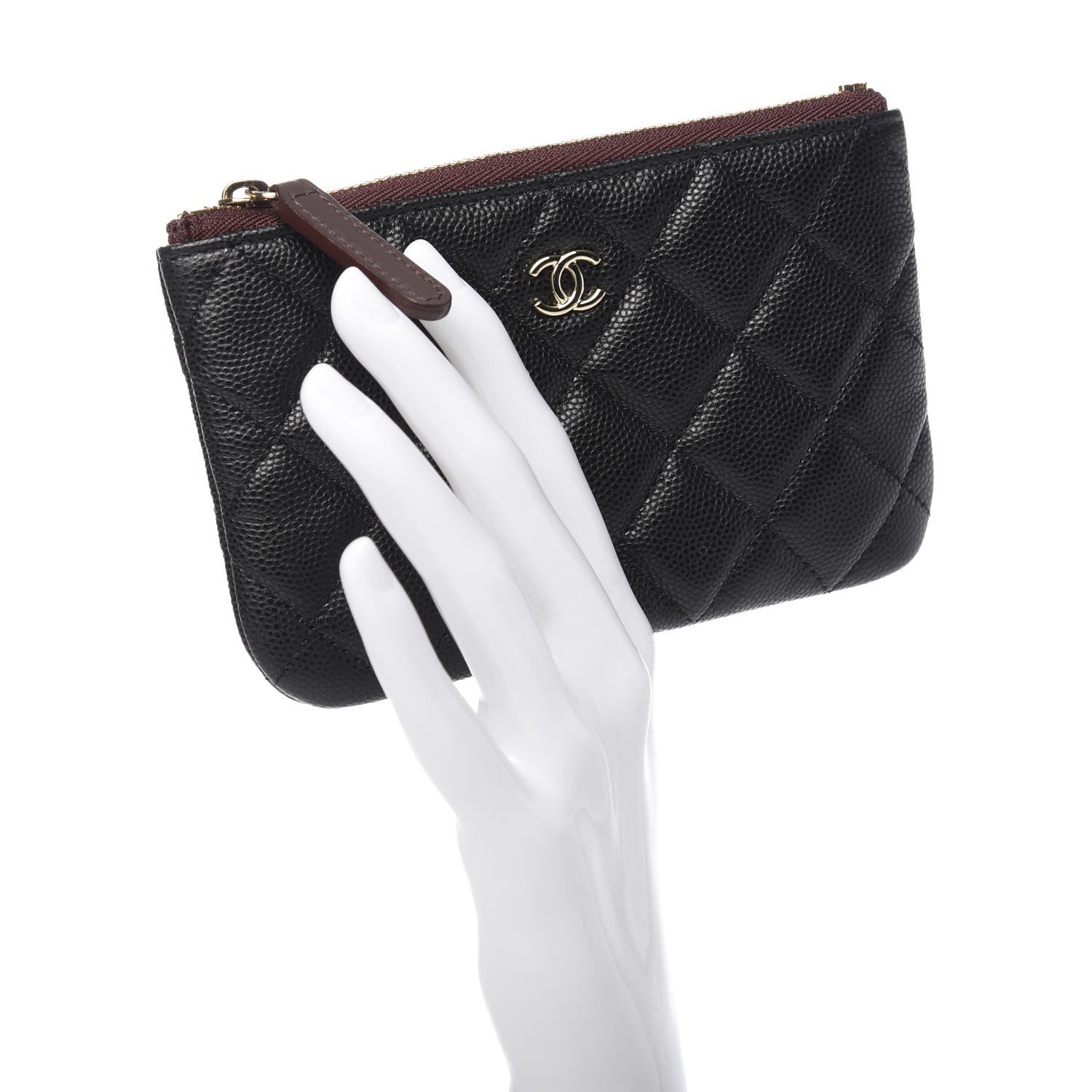 Chanel Caviar Quilted Small Cosmetic Case Black 2 of 8