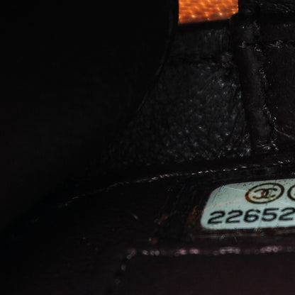 Chanel Caviar Quilted Small CC Filigree Vanity Case Beige Black 7 of 7