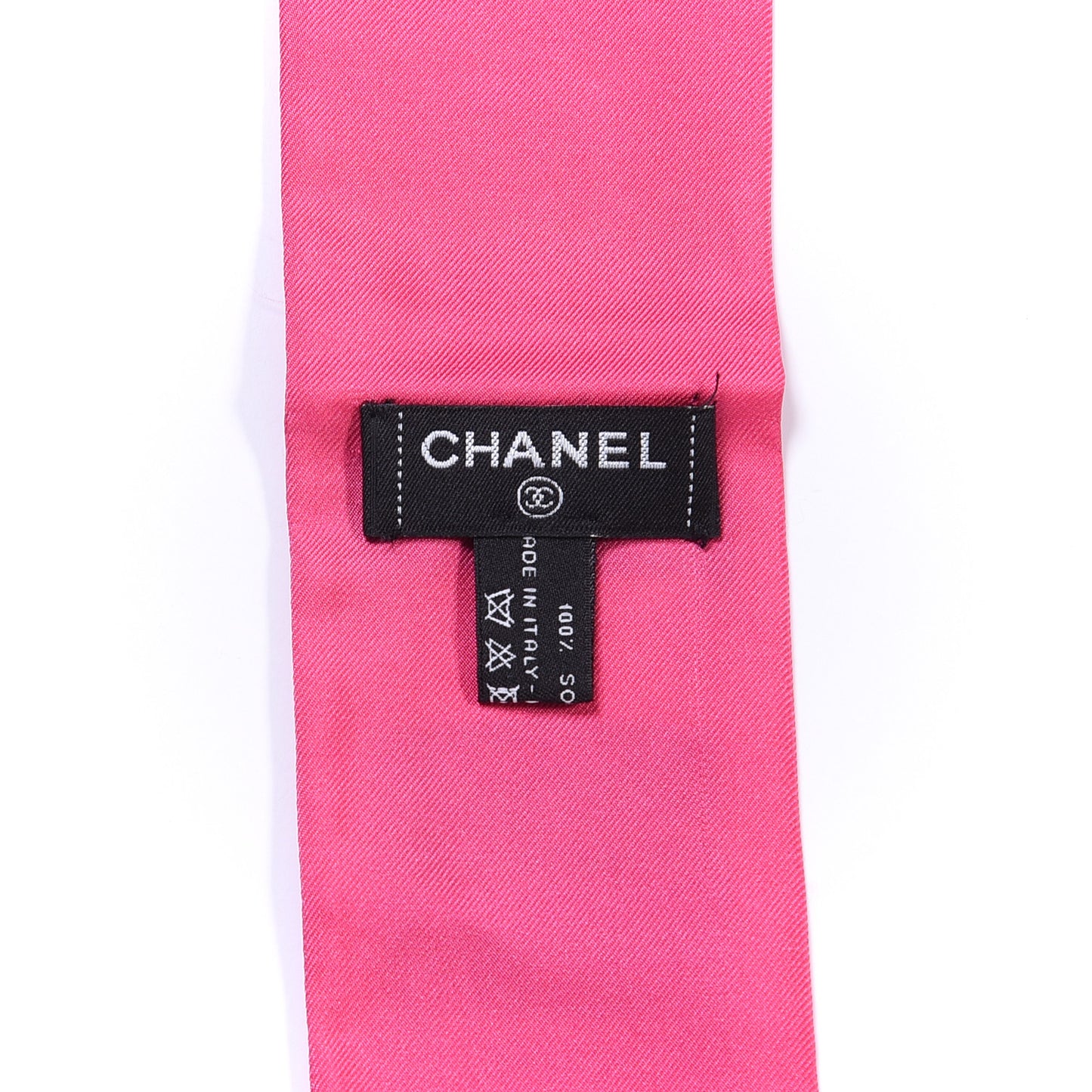 Silk Twill Slim Bandeau Scarf Pink