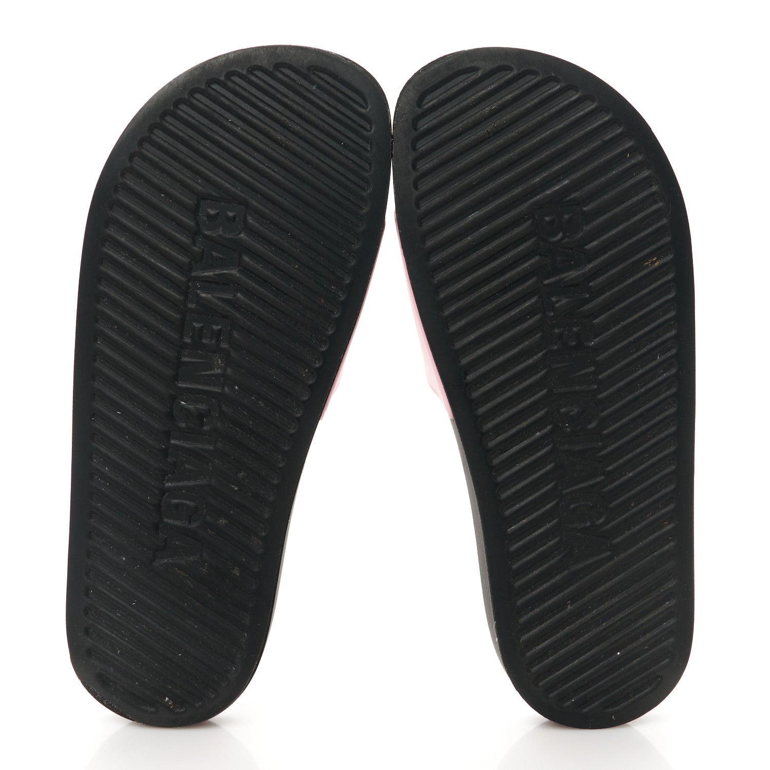 Balenciaga Rubber Logo Womens Pool Slide Sandals 37 Light Pink Black 6 of 9