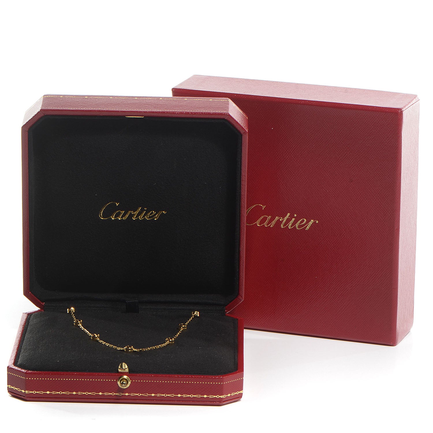 Cartier 18K Yellow Gold Station LOVE Necklace 8 of 8