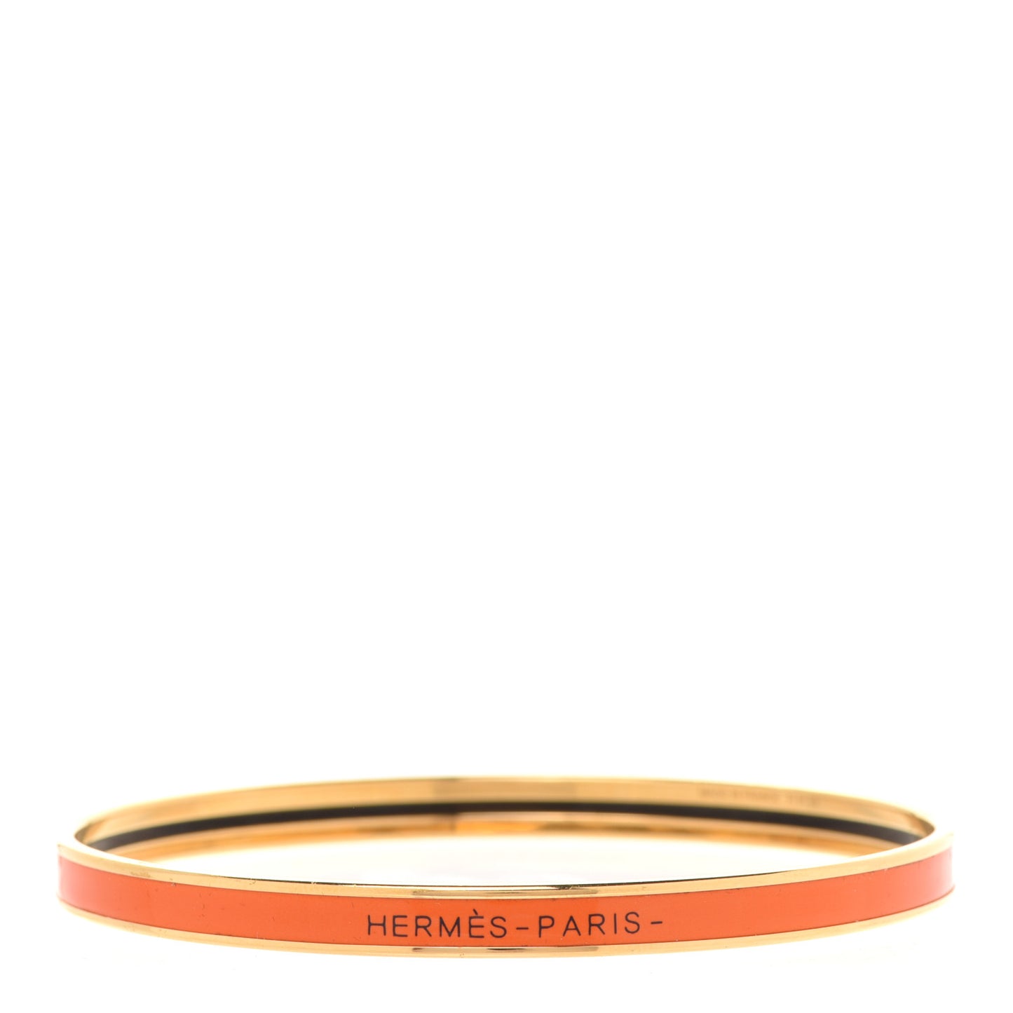 Enamel Printed Extra Narrow Plain Bracelet 70 Orange