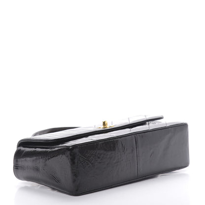 Chanel Patent Chevron Top Handle Flap Black 4 of 14