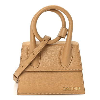 Jacquemus Grained Calfskin Le Chiquito Noeud  Camel 1 of 8
