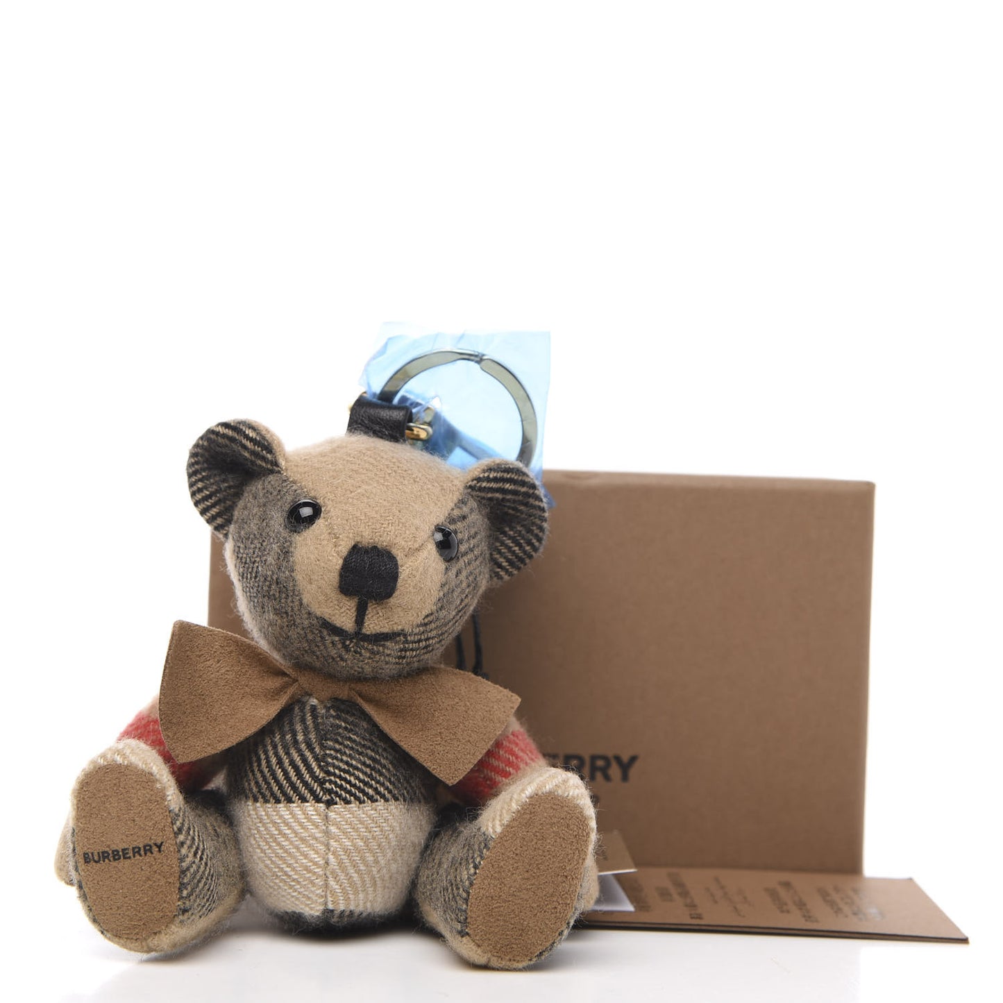 Cashmere House Check Thomas Bear Bag Charm Camel Gold