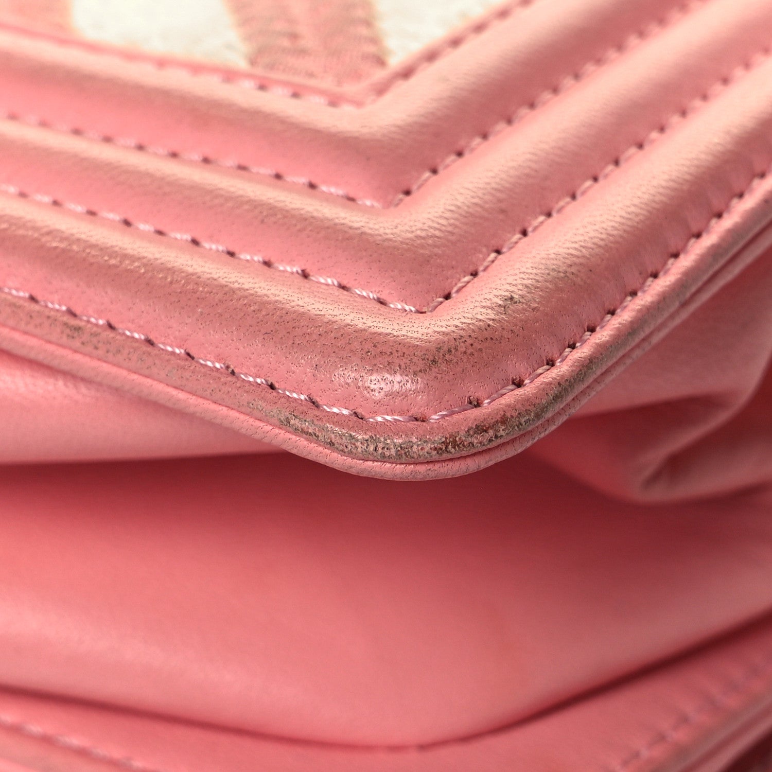 Chanel Fabric Chevron Braided Small Boy Flap Pink Ivory 12 of 13