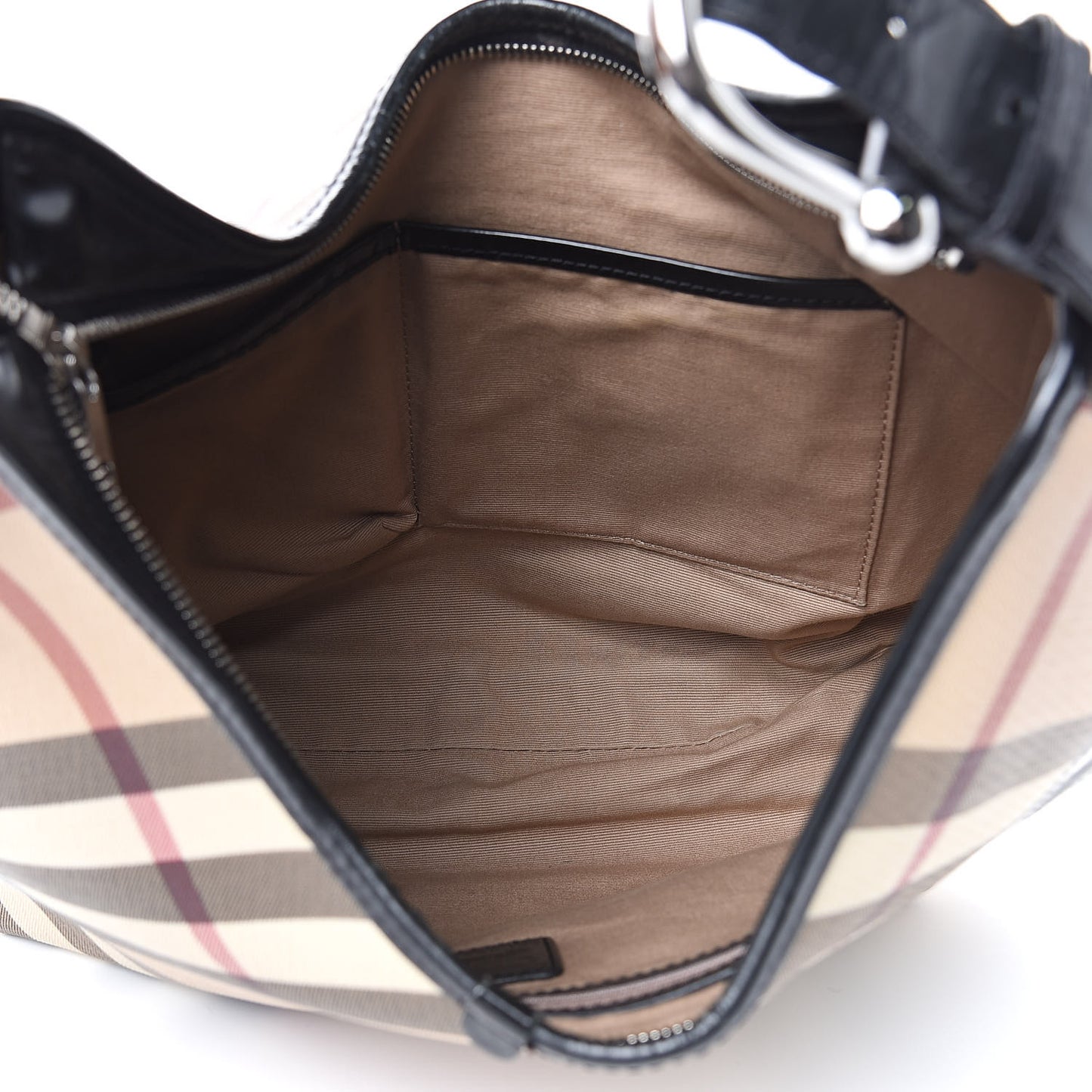 Calfskin Supernova Check Medium Barton Hobo Black