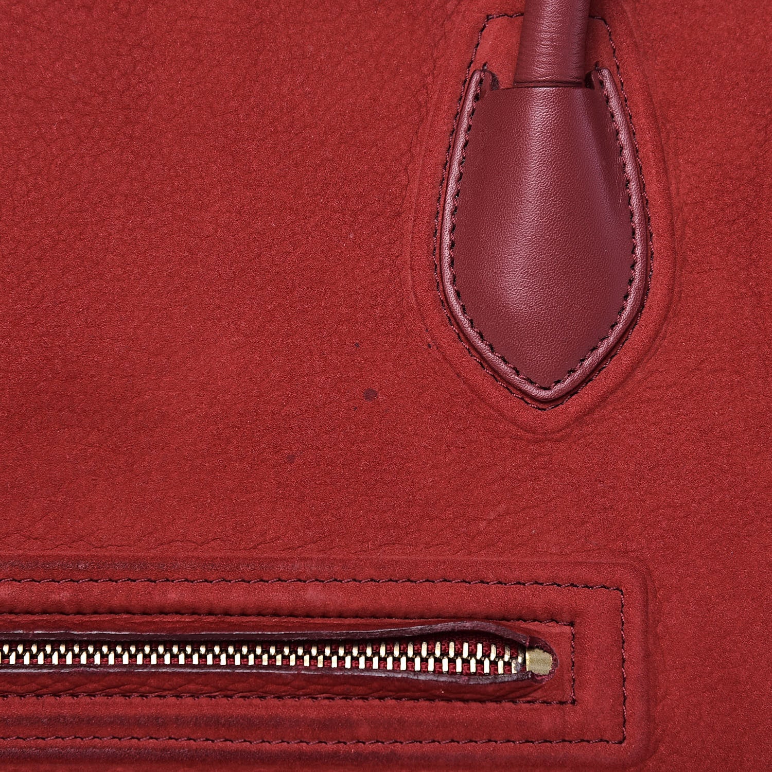 Celine Nubuck Medium Phantom Luggage Red 11 of 20