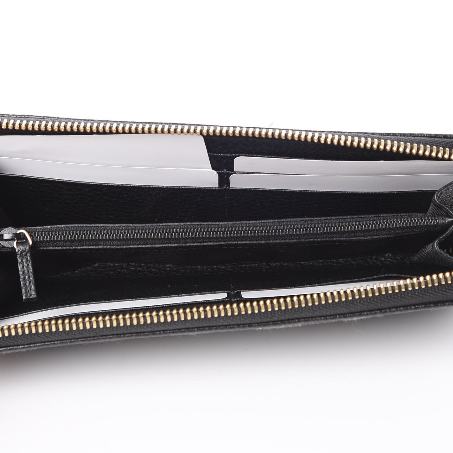 Denim Monogram Zip Around Wallet Black