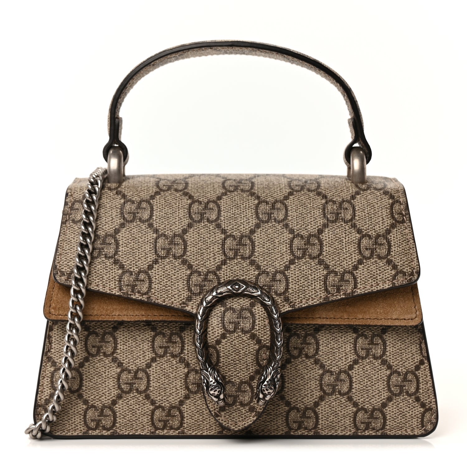 Gucci Supreme Monogram Mini Dionysus Top Handle Bag  Taupe 1 of 8