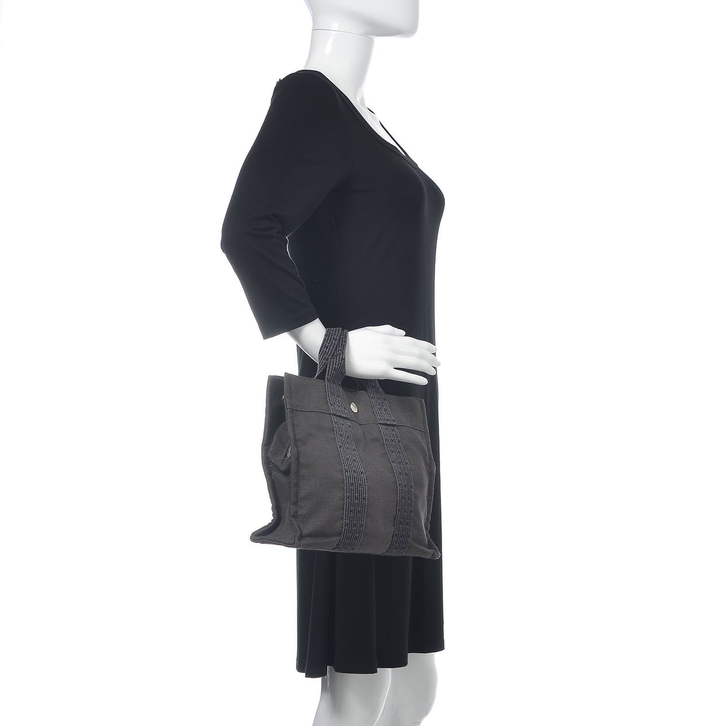 Canvas Herline PM Tote Grey