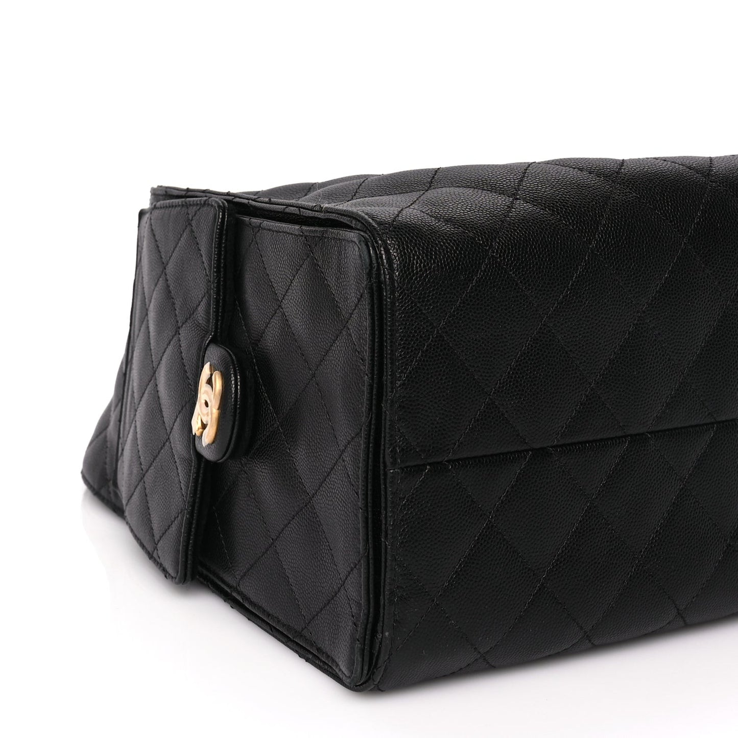 Caviar Quilted Large  25 Handbag Black