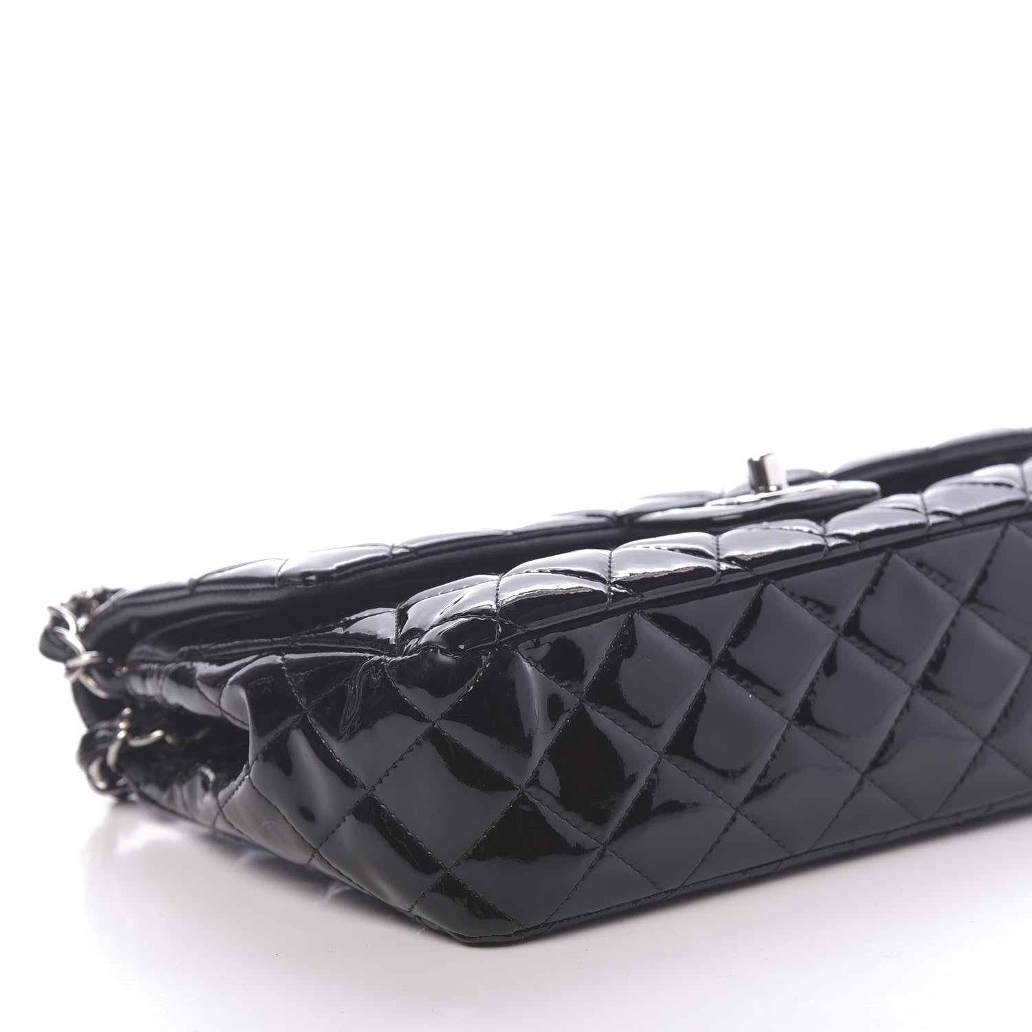 Chanel Patent Quilted Medium Double Flap Black 9 of 18