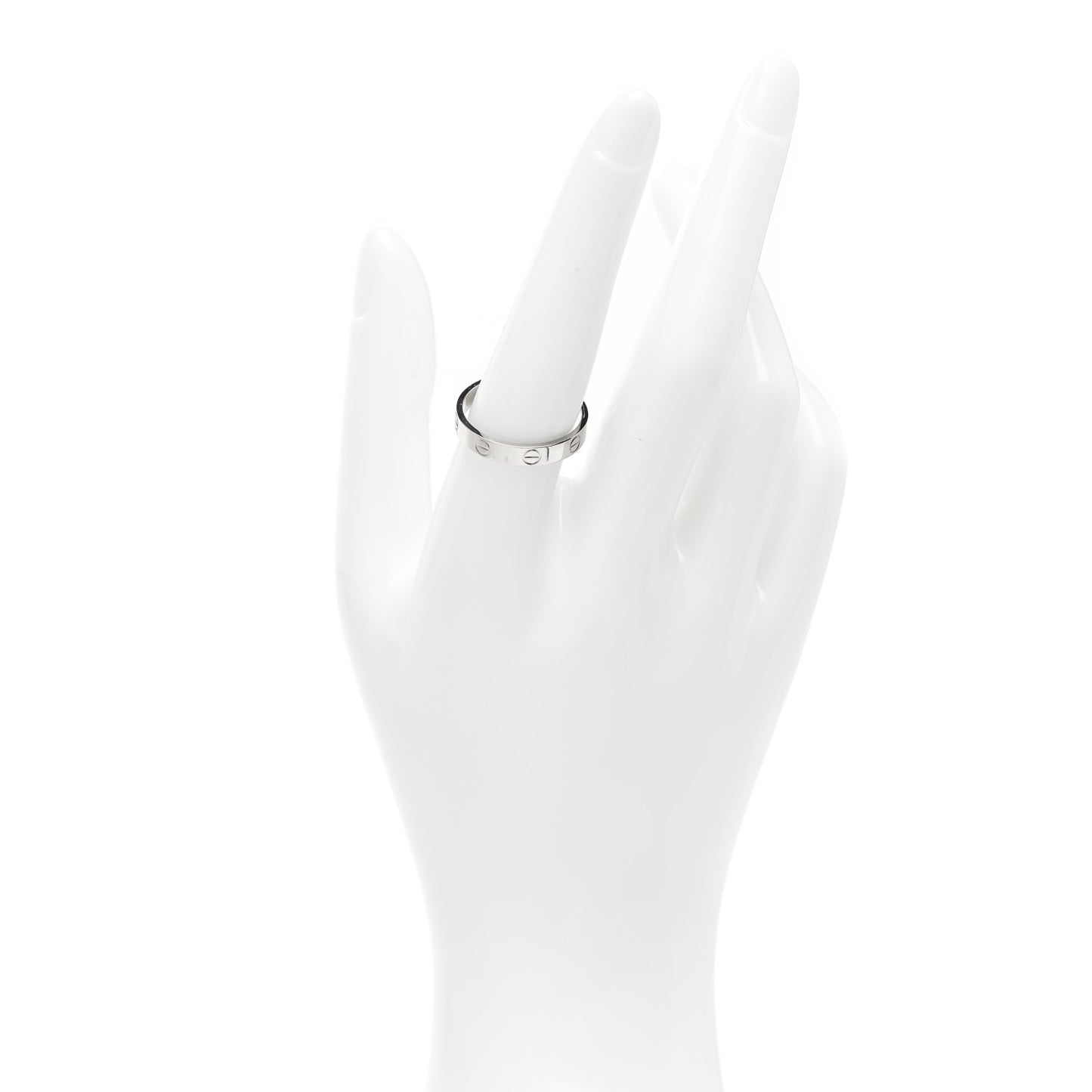 18K White Gold 3.5mm LOVE Wedding Band Ring 57 8