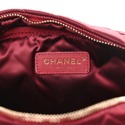 Chanel Satin Quilted Paris-Hamburg Camera Bag Red 6 of 10