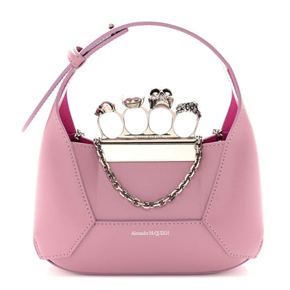 Alexander McQueen Calfskin Mini The Jeweled Hobo Antique Pink 1 of 11