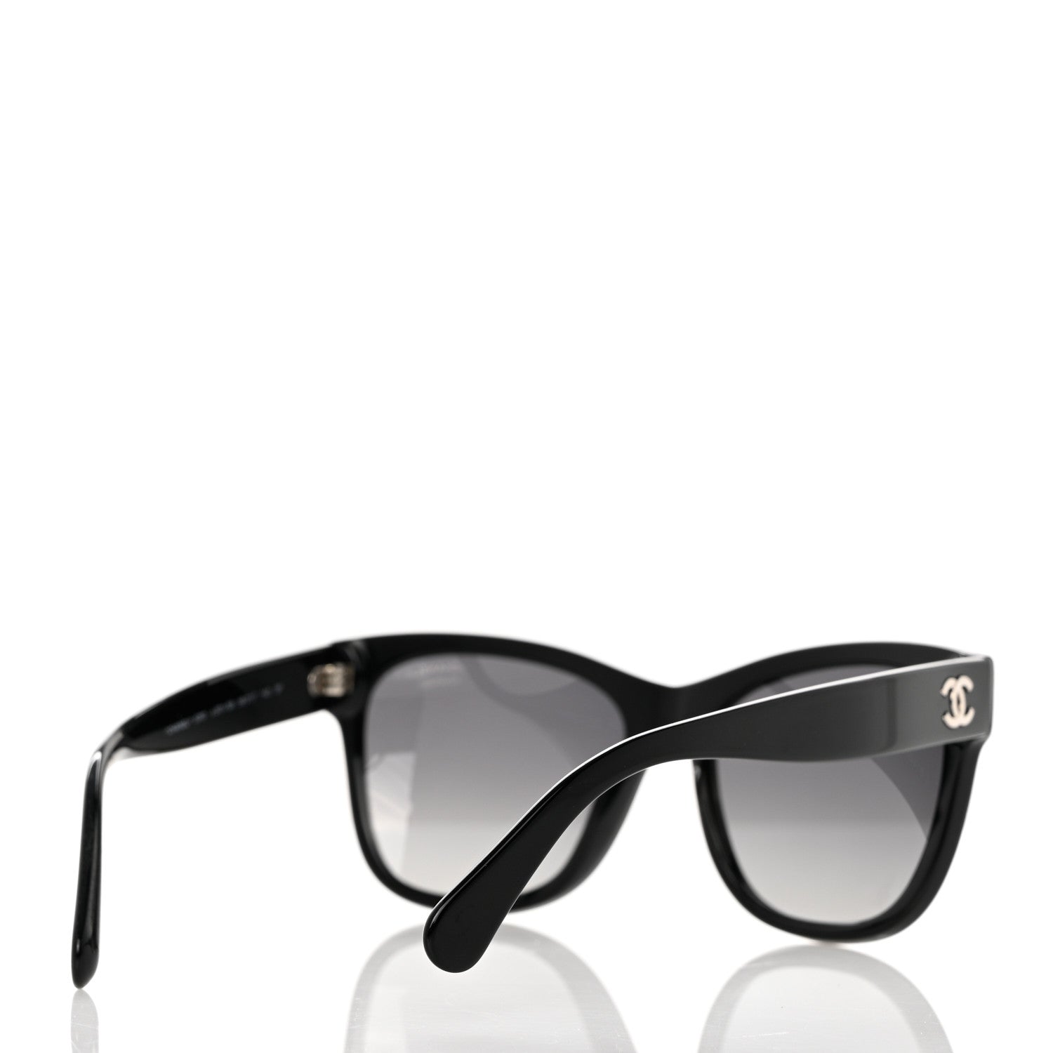 Chanel Acetate Polarized Square CC Sunglasses 5380 Black 4 of 8
