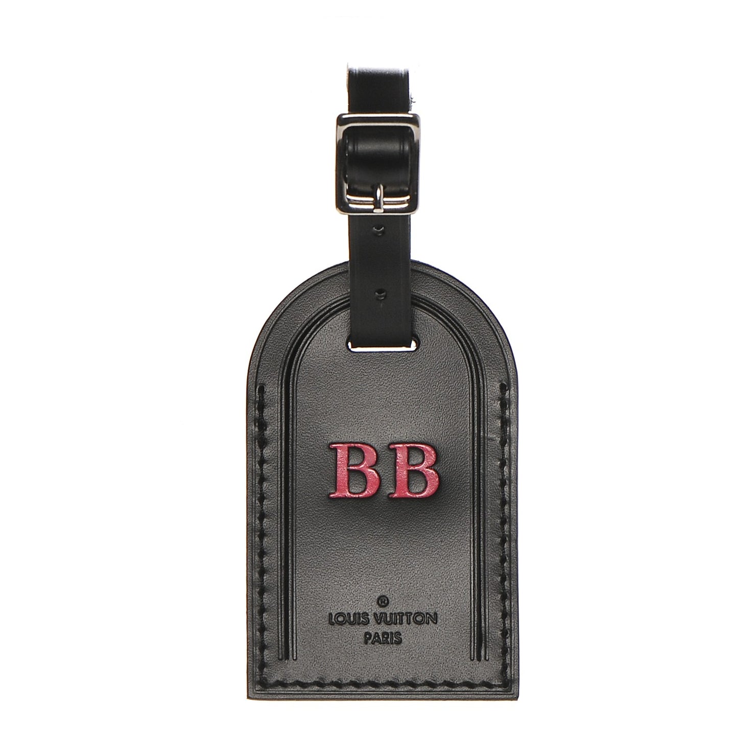 Calfskin Luggage Tag Black