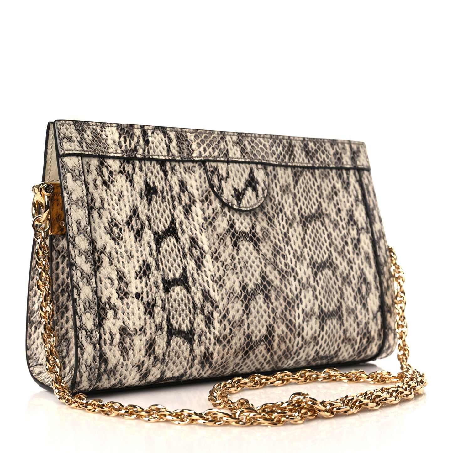 Snakeskin GG Small Ophidia Chain Shoulder Bag Roccia