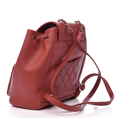 Chanel Caviar Quilted Business Affinity Backpack Dark Red 3 of 9