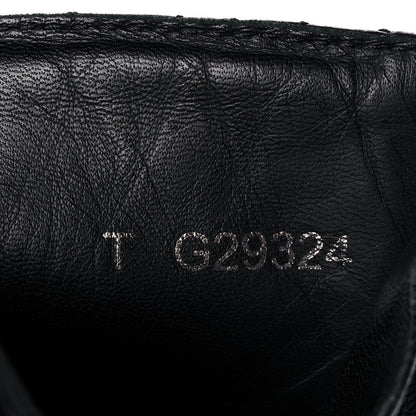 Chanel Calfskin Quilted Lace Up Combat Boots 36 Black 8 of 8