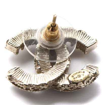 Chanel Enamel CC Baroque Earrings Black Gold 4 of 5