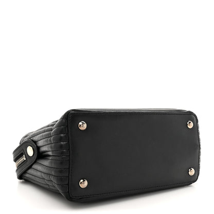 Fendi Shiny Nappa Trapuntata Chain Small DotCom Click Chain Satchel Black 4 of 7