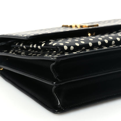Saint Laurent Calfskin Polka Dot Medium Monogram Sunset Black Crema Soft 7 of 8