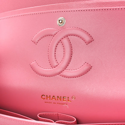 Chanel Caviar Quilted Medium Double Flap Pink 6 of 13