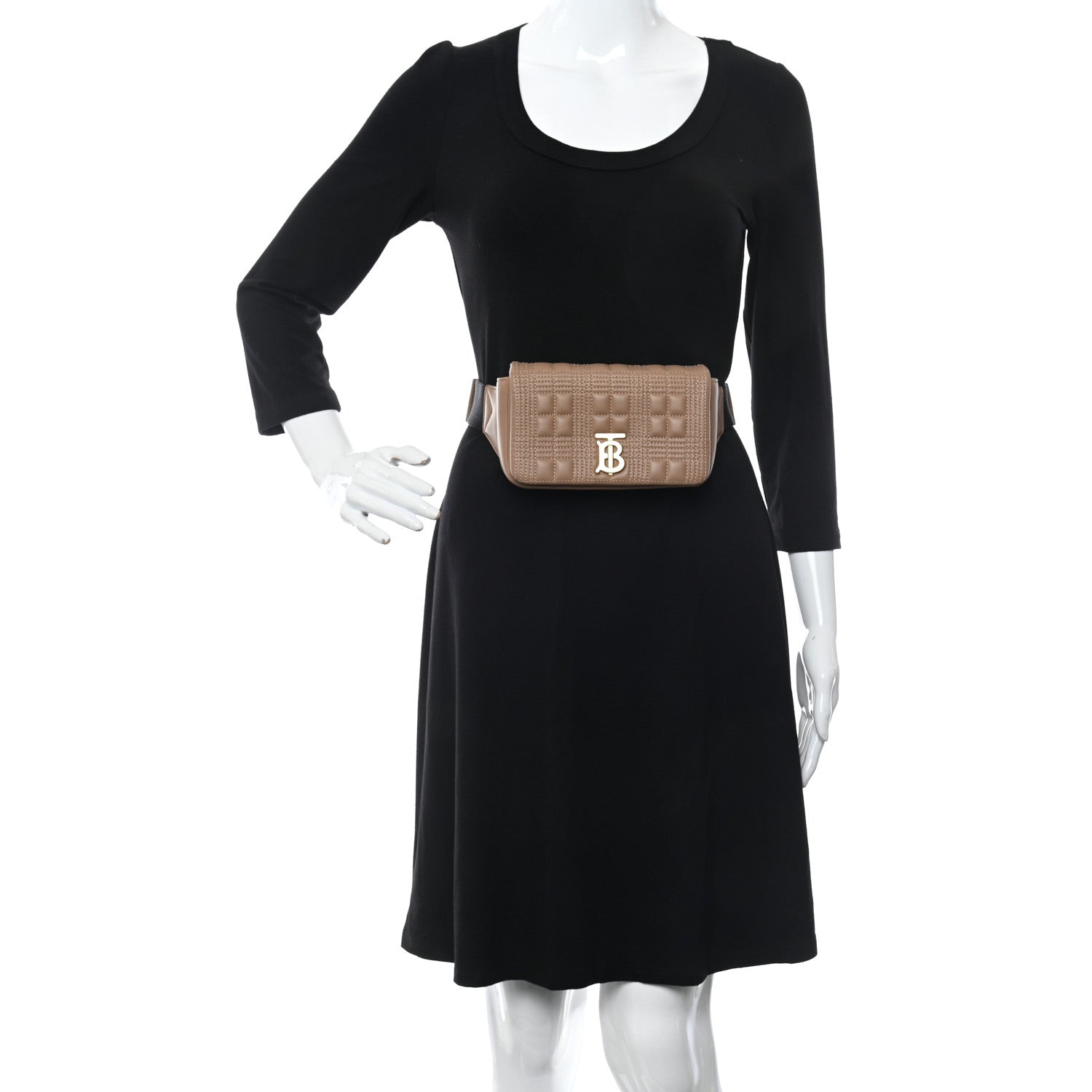 Burberry Lambskin Quilted Lola Belt Bag Camel 2 of 10