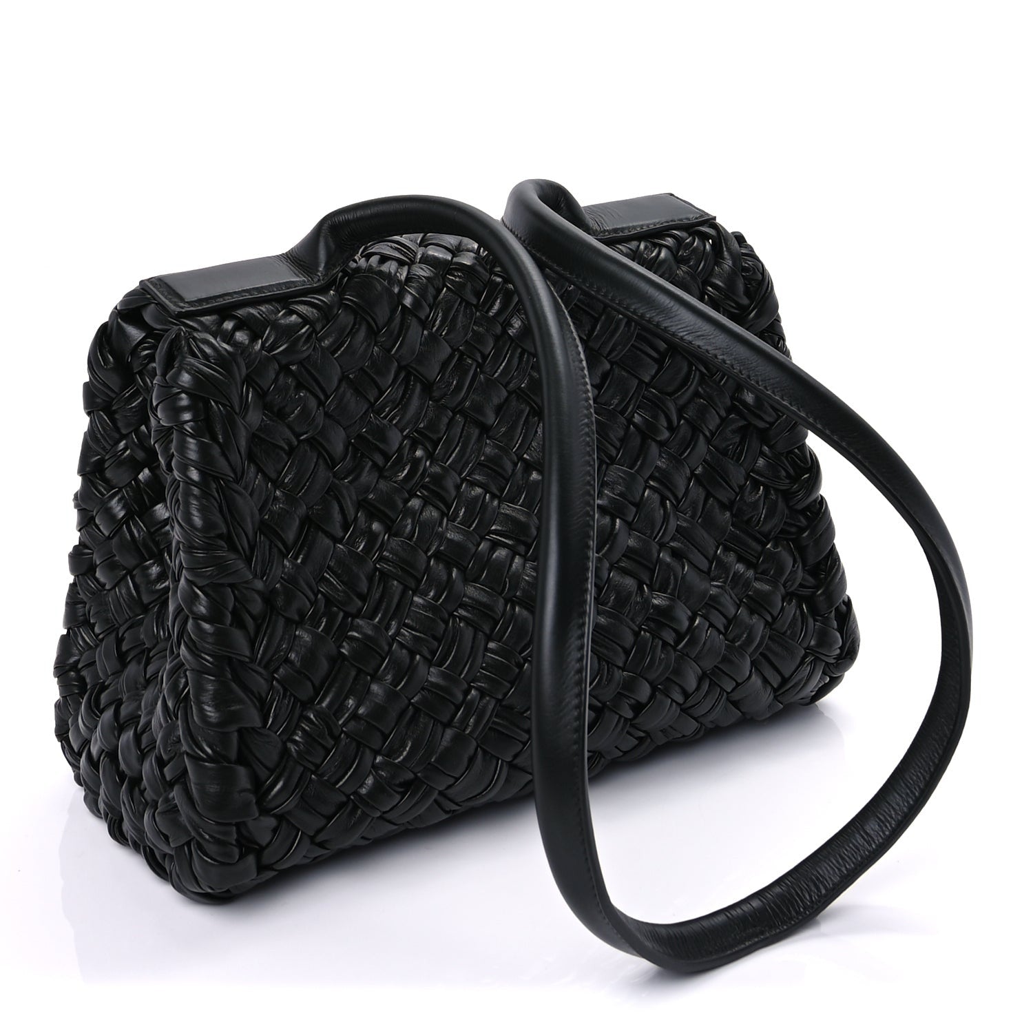 Bottega Veneta Calfskin Intreccio Desiree Shoulder Bag Dark Green 2 of 7