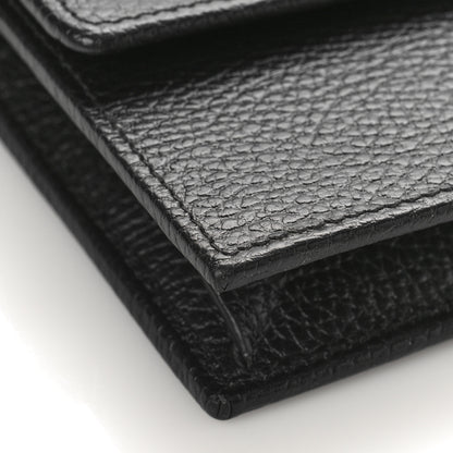 Gucci Dollar Calfskin Interlocking G Chain Wallet Black 7 of 9