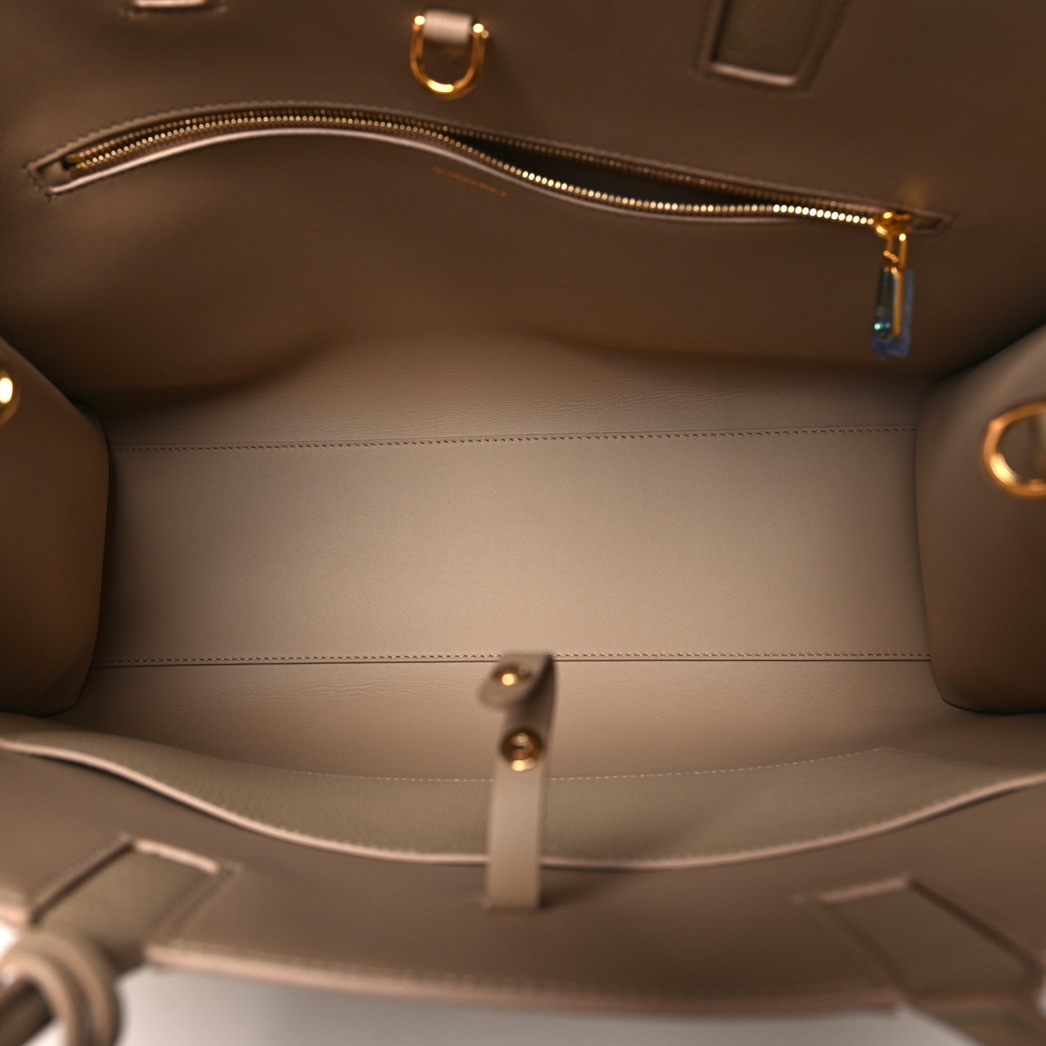 Burberry Grained Calfskin Medium Frances Tote Oat Beige 5 of 9