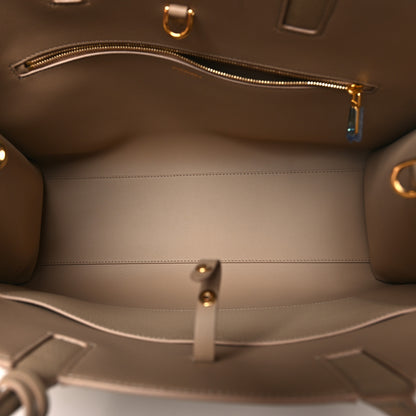 Burberry Grained Calfskin Medium Frances Tote Oat Beige 5 of 9