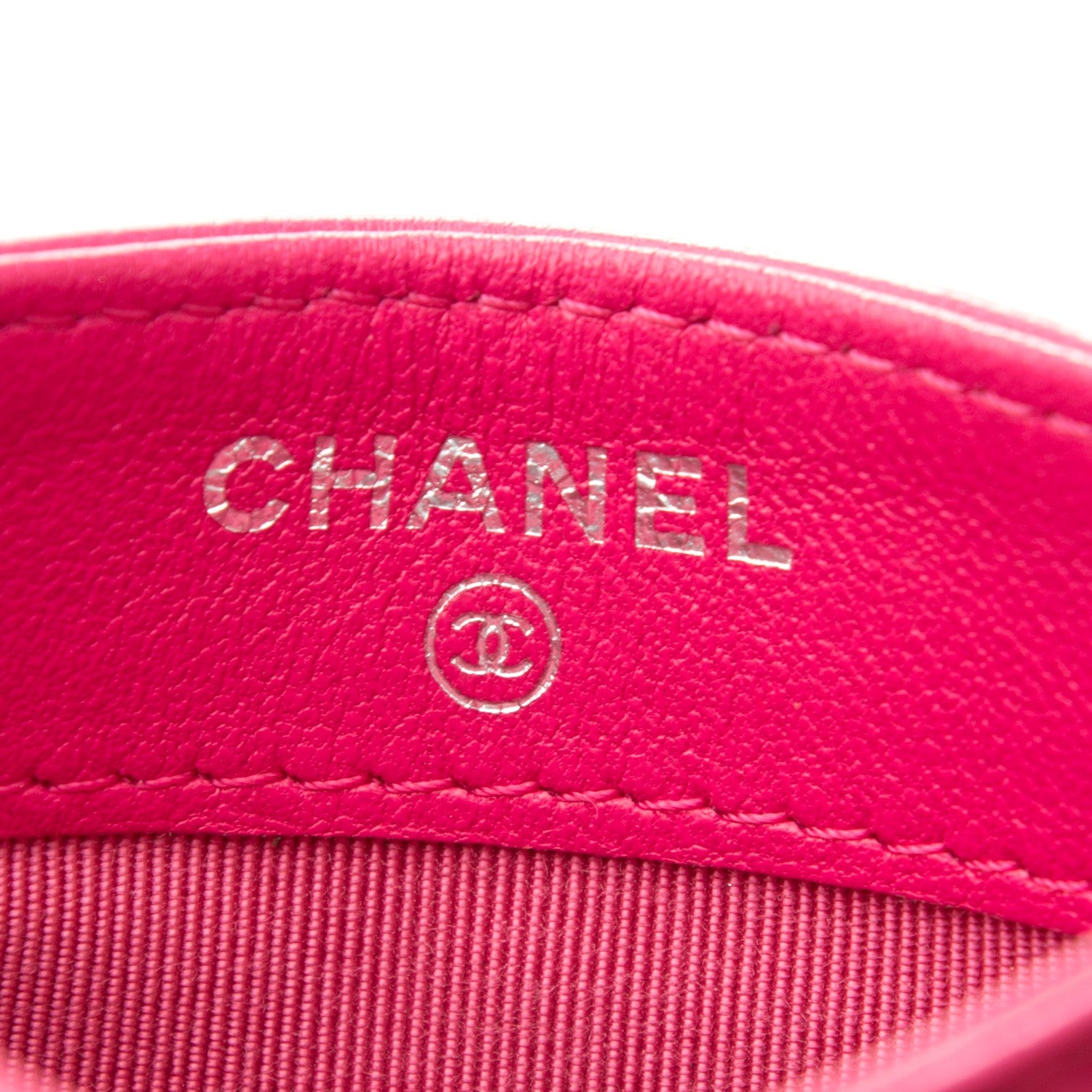 Chanel Lambskin Quilted Card Holder Fuchsia 6 of 8