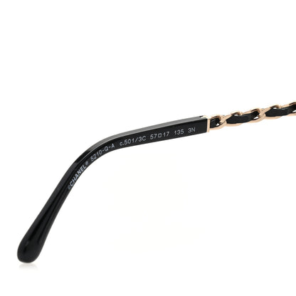 Chanel Lambskin Square Chain Sunglasses 5210-Q Black 6 of 8
