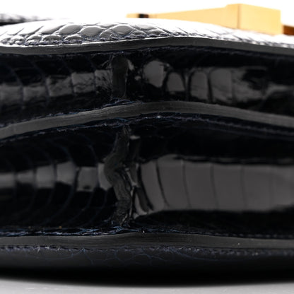 Hermes Shiny Alligator Constance 18 Bleu Baltique 11 of 13