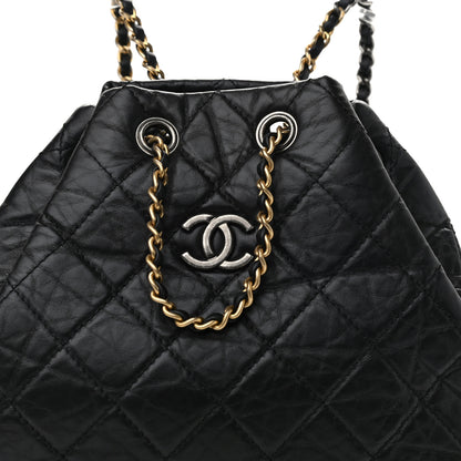 Chanel Aged Calfskin Quilted Small Gabrielle Backpack Black 8 of 10