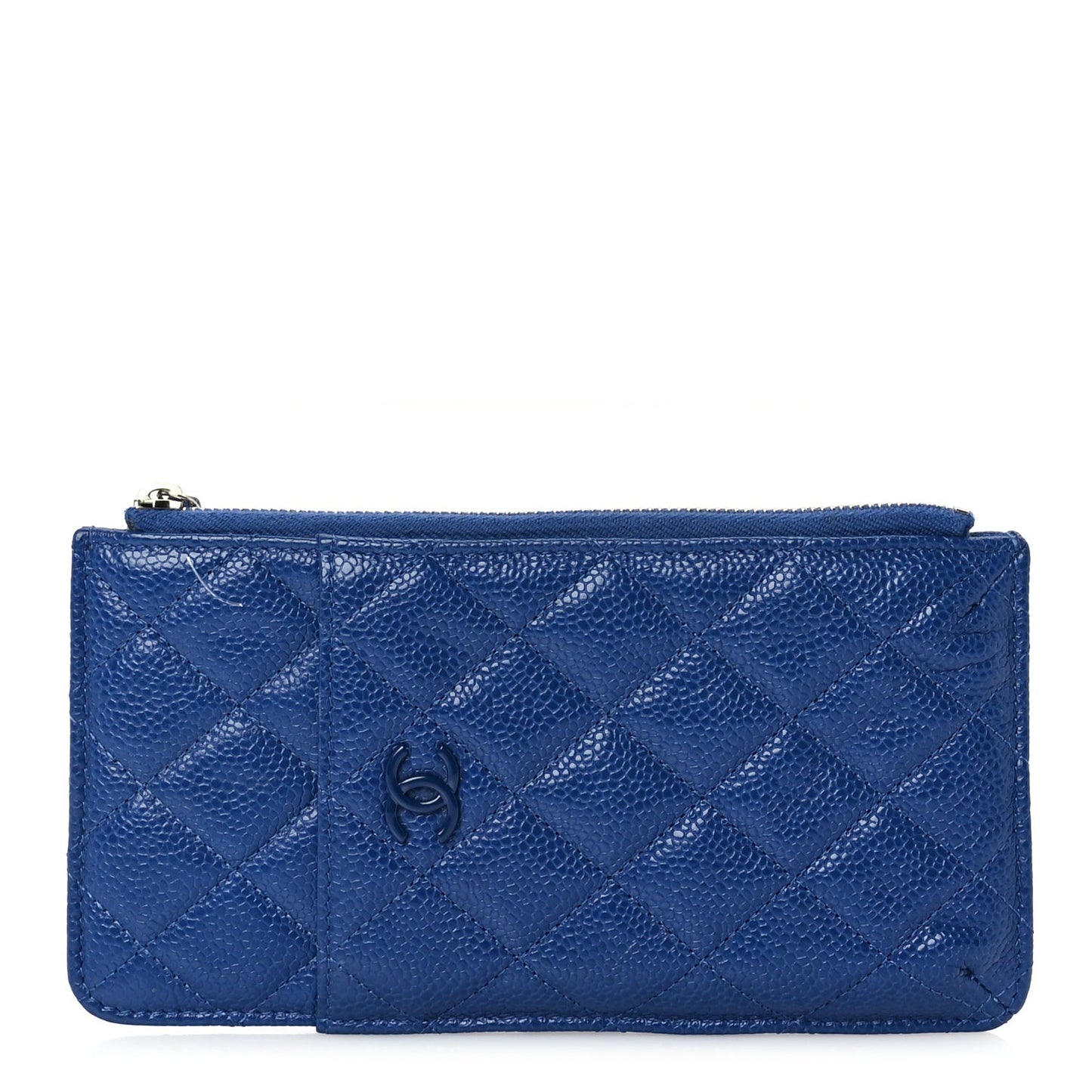 Caviar Quilted Incognito Classic iPhone Pouch  Blue