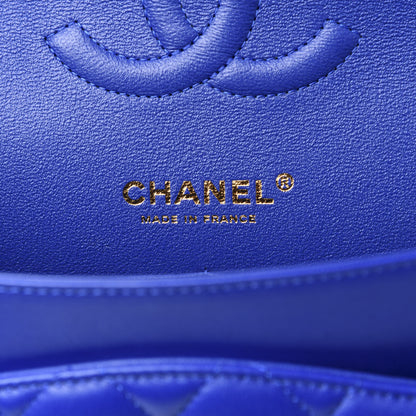 Chanel Lambskin Quilted Medium Double Flap Blue 6 of 9