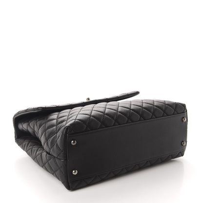 Chanel Caviar Quilted Large Coco Handle Flap Black 6 of 11