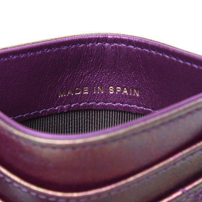 Chanel Iridescent Lambskin Quilted Card Holder Purple 7 of 14