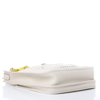 Hermes Taurillon Clemence Amazone Evelyne III PM Craie Lime 4 of 11