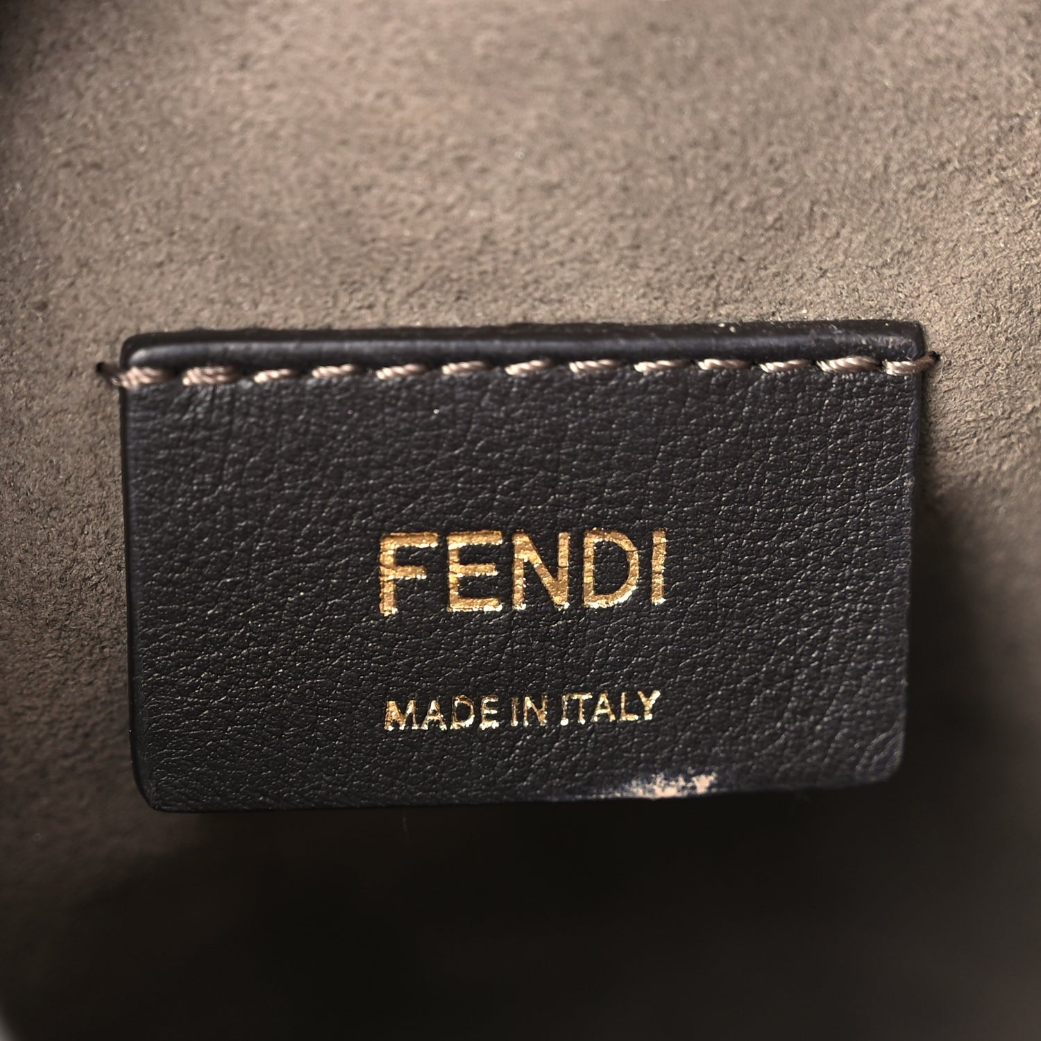 Fendi Vitello Liberty F is  Bi-Color FF 1974 Embossed Mini Mon Tresor Bucket Bag Maya Black Maya 5 of 8