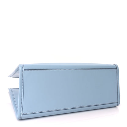 Fendi Vitello King Plexiglass Logo Embossed Medium  Sunshine Shopper Tote Azzurro Baby 3 of 8